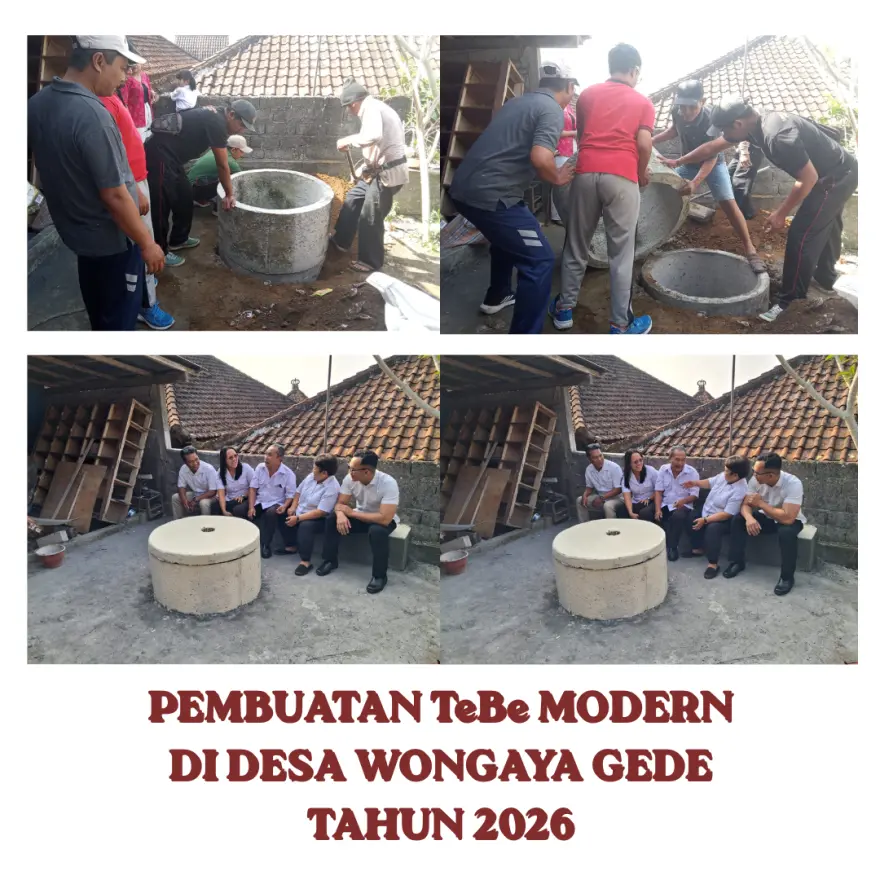 PEMBUATAN TeBe MODERN DI DESA WONGAYA GEDE DENGAN TUJUAN SEBAGAI KOMPOSER RUMAH TANGGA YANG MENGOLAH SAMPAH ORGANIK SECARA MANDIRI DI SUMBERNYA.